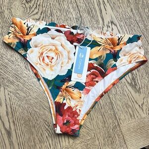 Cupshe Floral Bikini Bottom - Multicolor